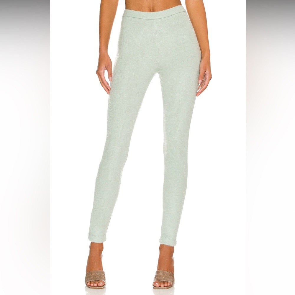 NWT LAQUAN SMITH - NEW YORK MOHAIR LEGGING IN MINT *CROSS POSTED*